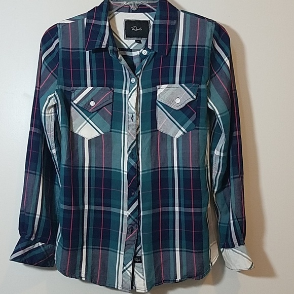 Rails Buttons Down Plaid Top - Picture 1 of 4